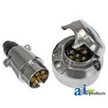 A & I Products 7 Pin Plug & Socket-Metal 2" x6" x3" A-VLC2103